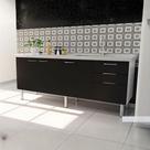 Gabinete de Cozinha 174cm Armário Pia 3 Gavetas e 3 Portas