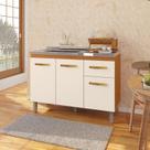 Gabinete de Cozinha Anita 118cm para Pia com 1 Gaveta e 3 Portas Gabinete de Cozinha Anita 118cm para Pia com 1 Gaveta e 3 Portas