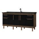 Gabinete de Cozinha Avelato 5 Portas Armário de Pia 174cm