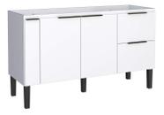 Gabinete de Cozinha Branco em Madeira Montado 144cm Cisne Cozimax