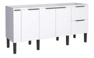 Gabinete de Cozinha Branco em Madeira Montado 174cm Cisne Cozimax