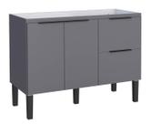 Gabinete de Cozinha Cinza em Madeira 114cm Cisne Cozimax