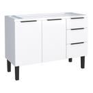 Gabinete de Cozinha em Aço Branco 117cm Jupiter Cozimax