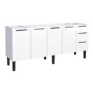 Gabinete de Cozinha em Aço Branco 192cm Jupiter Cozimax