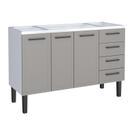 Gabinete de Cozinha em Aço Cinza 134cm Juno Cozimax