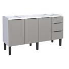 Gabinete de Cozinha em Aço Cinza 153cm Jupiter Cozimax