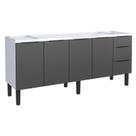 Gabinete de Cozinha em Aço Preto 192cm Jupiter Cozimax