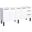 Gabinete de Cozinha Juno Branco em Aço com 4 Gavetas para Pias de 1,80 Metros - P87622 - COZIMAX Gabinete de Cozinha Juno Branco em Aço com 4 Gavetas para Pias de 1,80 Metros - P87622 - COZIMAX