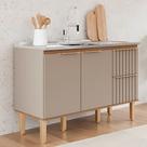 Gabinete de Cozinha Madeira 2 Gaveta Ripada 134cm 100% Mdf