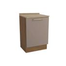Gabinete de Cozinha Modulado Balcão Botanic M629 1 Porta c/Tampo 60cm Nogueira/Fendi/Nogueira - Kappesberg Gabinete de Cozinha Modulado Balcão Botanic M629 1 Porta c/Tampo 60cm Nogueira/Fendi/Nogueira - Kappesberg