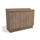 Gabinete de Cozinha Modulado Balcão Maxxi G745 2 Portas c/Tampo 120cm Nogal/Nogal - Kappesberg