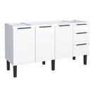 Gabinete de Cozinha Montado em Aço Branco 153cm Jupiter Cozimax