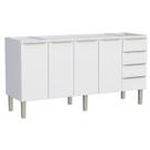 Gabinete de Cozinha Montado em Aço Branco 174cm Flora Cozimax