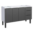 Gabinete de Cozinha Montado em Aço Preto 134cm Jupiter Cozimax