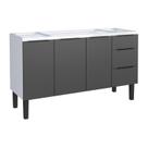Gabinete de Cozinha Montado em Aço Preto 144cm Jupiter Cozimax