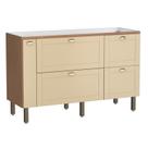 Gabinete de Cozinha Montado em Madeira Areia 144cm GROU Cozimax