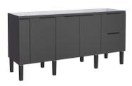 Gabinete de Cozinha Preto em Madeira Montado 174cm Cisne Cozimax