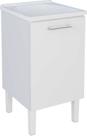 Gabinete de Lavanderia Branco em Aço 50cm com Tanque Sintético Branco Max Cozimax