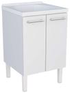 Gabinete de Lavanderia Branco em Aço 60cm com Tanque Sintético Branco Max Cozimax