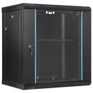 Gabinete de rede para montagem em parede VEVOR 12U 15,5" de profundidade com fechadura