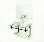 Gabinete de vidro 70cm ap com cuba retangular - incolor