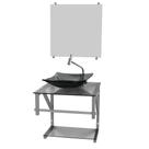 Gabinete de vidro fume 40cm ac com cuba quadrada Gabinete de vidro fume 40cm ac com cuba quadrada