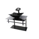 Gabinete de vidro para banheiro 60cm ap slim marmorizado