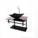 Gabinete de Vidro Para Banheiro 60cm Ap Slim Marmorizado