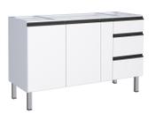 Gabinete em aço gaia flat c/ portas portas condimento -moderno- super resistente - cozimax