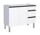 Gabinete em aço gaia flat c/ portas portas condimento -moderno- tam.120,150,180,200 mt - cozimax