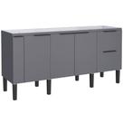 Gabinete em Madeira Cisne Cinza para Pias de 1,80 Metro com 4 Portas e 2 Gavetas - P100390 - COZIMAX Gabinete em Madeira Cisne Cinza para Pias de 1,80 Metro com 4 Portas e 2 Gavetas - P100390 - COZIMAX