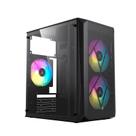 Gabinete Gamer Acegeek Forge 2 Fans S/Fonte MiniTower Lateral Acrilico Preto - AG-FORGE-BK-I2F