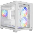 Gabinete Gamer Aerocool DRYFT Branco com 6 FANS ARGB Lateral Vidro