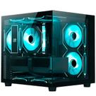 Gabinete Gamer Aquário C3Tech Gaming Aquarius MT-G720BK, Frontal e Lateral em Vidro Temperado, USB 3.0, ATX - Preto