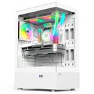 Gabinete Gamer Aquário C3Tech Gaming Aquarius MT-G860WH, Frontal e Lateral em Vidro Temperado, USB 3.0, ATX - Branco