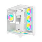 Gabinete Gamer Aquário Fortrek Clarity Full - Vidro Temperado - Até 7 Fans - ATX - Branco - 86945