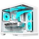 Gabinete Gamer Aquário Fortrek Clarity Max, ATX, Lateral em Vidro, USB Tipo-C, USB 3.0, Mid Tower, Branco - 85743