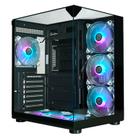 Gabinete Gamer Aquário K-MEX Marko Shark CG-01P4, Lateral, Frontal e Superior em Vidro Temp. Preto - CG01P4RH001CB0X