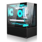 Gabinete Gamer Aquário MATX Preto PIXXO Vidro, Sem Fonte,Fans, CG200B