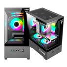 Gabinete Gamer Aquario Megalon 4 Fan mAtx Mini-ITX Clanm