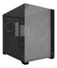 Gabinete gamer bg-059b vegas preto bluecase vidro panoramico espelhado
