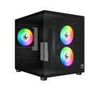 Gabinete gamer bg-064 pure pro, rainbow, mini-tower, vidro temp, 3 fans, black - bg-064pbbx Gabinete gamer bg-064 pure pro, rainbow, mini-tower, vidro temp, 3 fans, black - bg-064pbbx