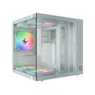 Gabinete Gamer Bluecase LIFE PRO, Mini Tower, Lateral Vidro, mATX, Sem Fonte, 5 Fans Rainbow, Branco
