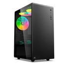 Gabinete Gamer C3-Tech Game MT-G200BK, Mini Tower LED, ATX, Lateral em Vidro Temperado, Com 3 Ventoinhas, Preto - MT-G200BK