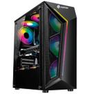 Gabinete Gamer Com 4 Fans RGB Led Lateral Vidro GB1713 Hayom