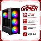 Gabinete Gamer com Vidro Lateral 4 Fans USB 3.0 ATX Micro ATX Mini ATX PC Computador AGP-A31150C