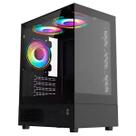 Gabinete Gamer Crypton Quasar, 3 Fans RGB, 4 Slots, Vidro Temperado, Preto - CPT-QUASAR-2024