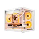 Gabinete gamer duex aquario, mid-tower, lateral e frontal de vidro, branco, 3x fans argb - dxga325wh u unica unica