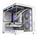 Gabinete Gamer Forcefield Mini White Ghost GFFMNWG Mini-tower Vidro Temperado Branco Pcyes