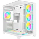 Gabinete Gamer Fortrek Clarity FULL GLASS Aquário Branco